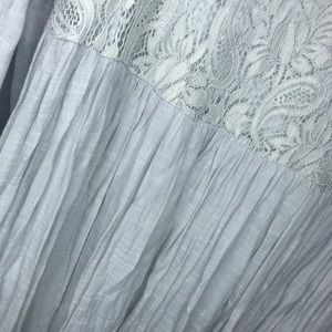 Blue ruffle dress icy blue color